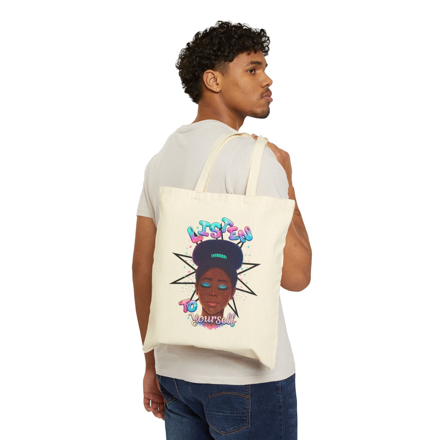 Listen Canvas Tote Bag