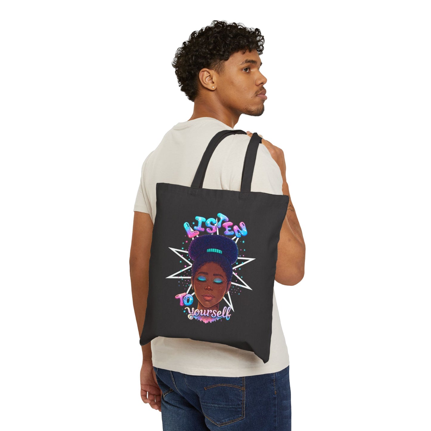 Listen Canvas Tote Bag