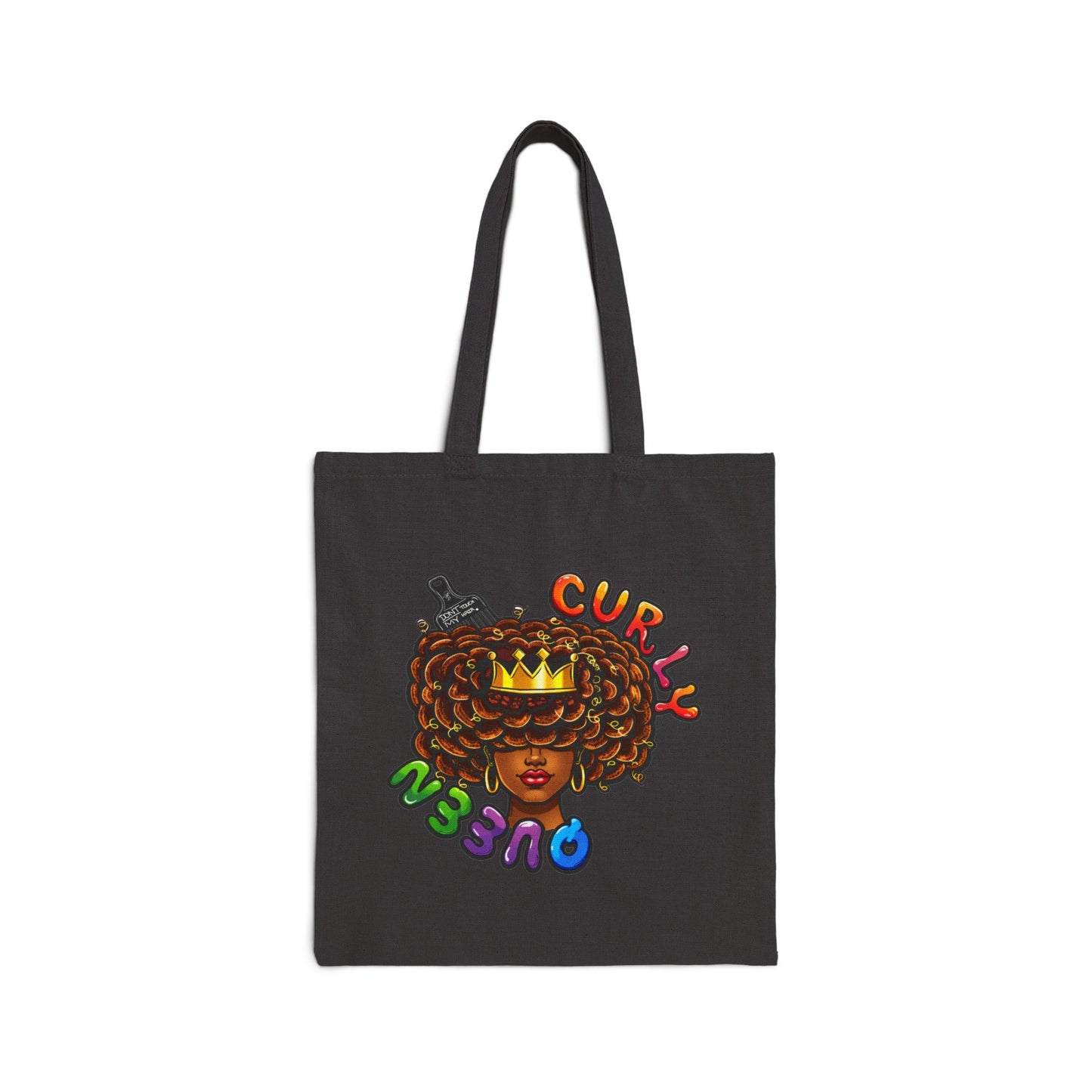 Curly Girl Canvas Tote Bag
