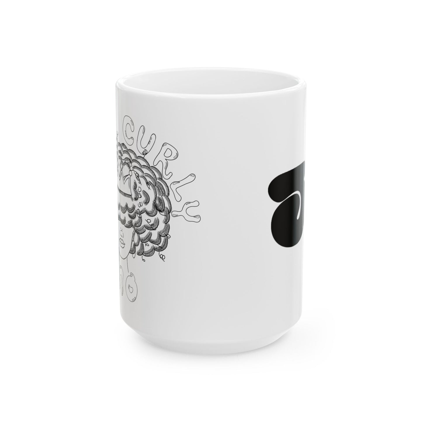 Curly Girl Ceramic Mug (11oz/15oz)
