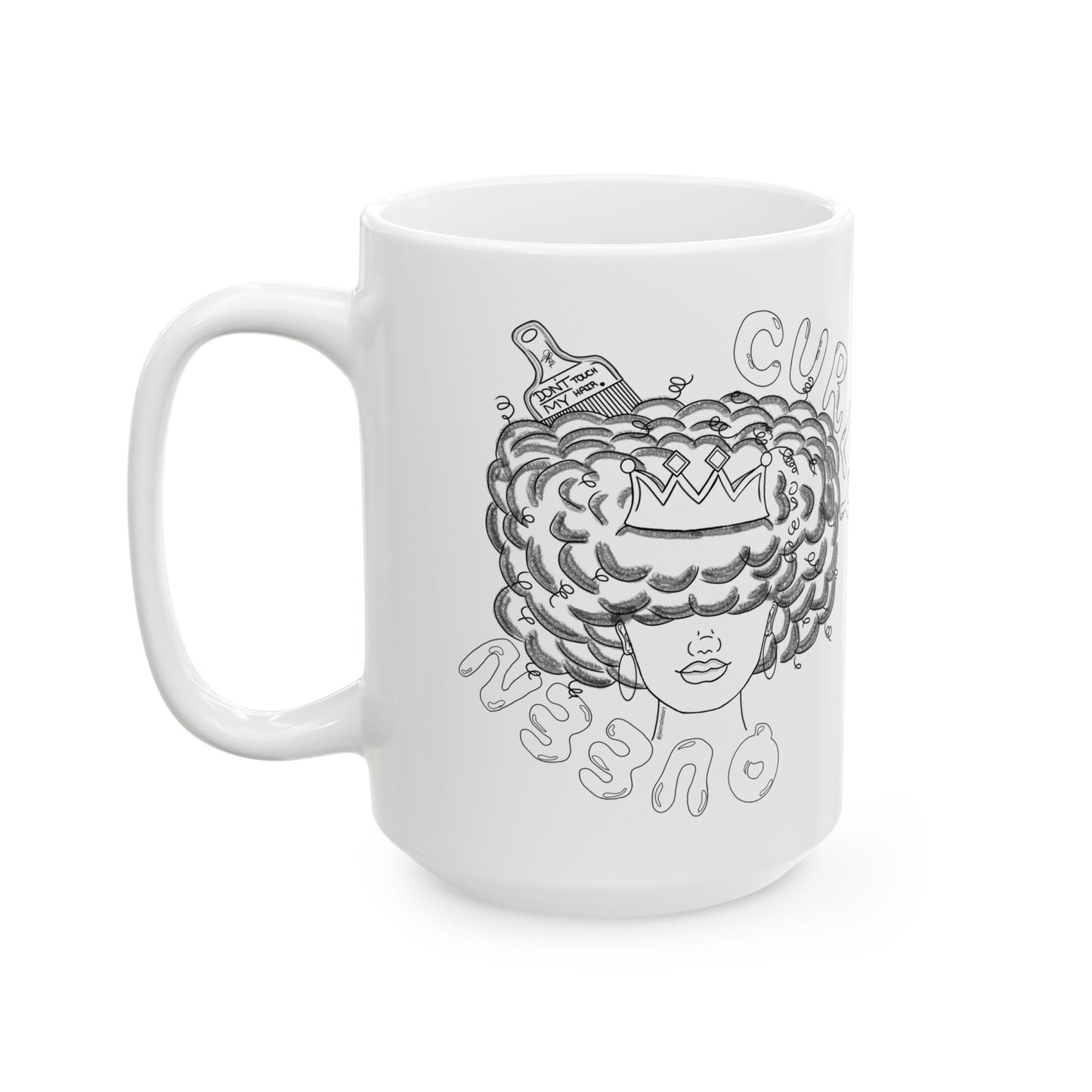 Curly Girl Ceramic Mug (11oz/15oz)