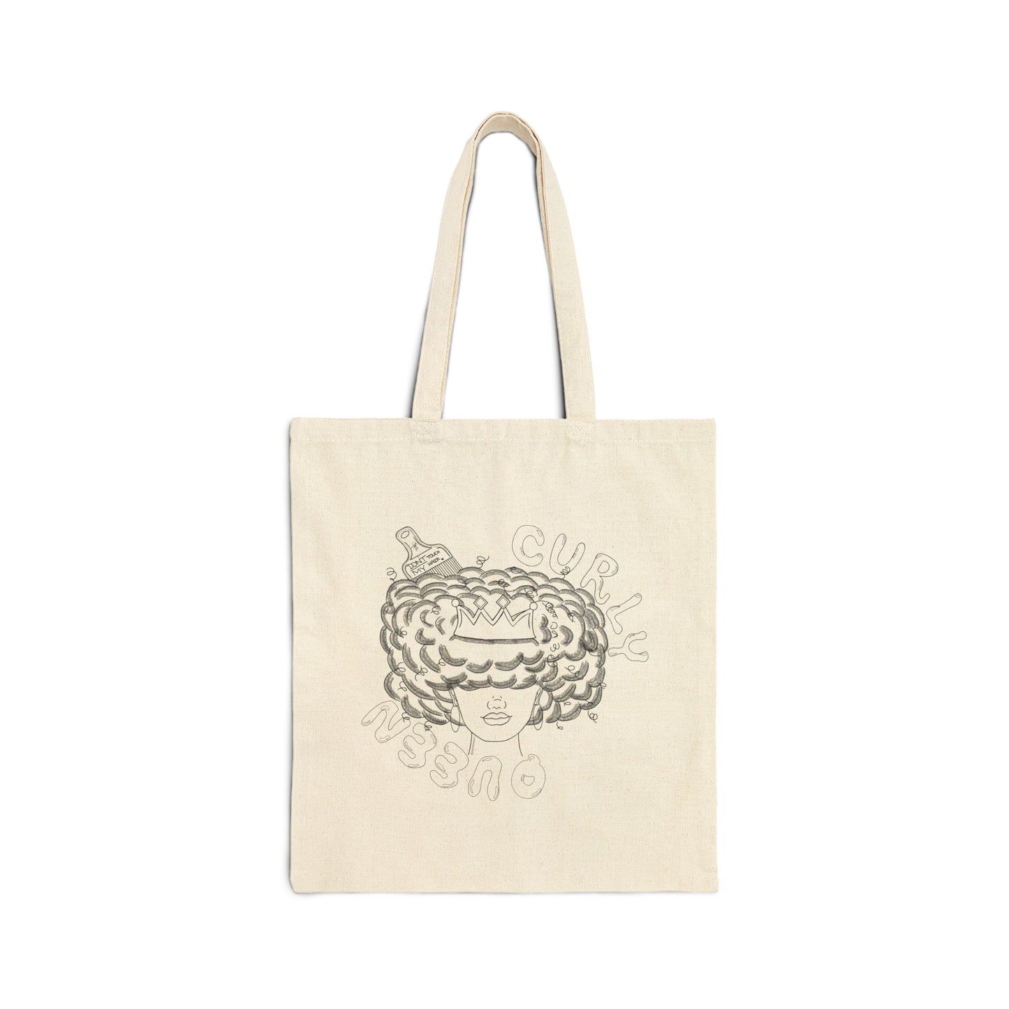 Curly Girl Canvas Tote Bag