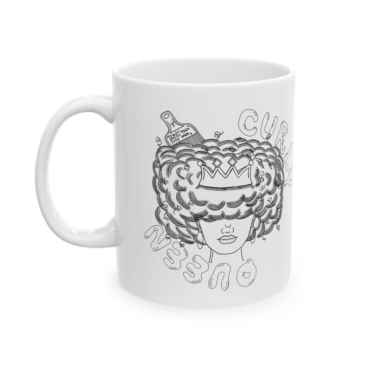 Curly Girl Ceramic Mug (11oz/15oz)