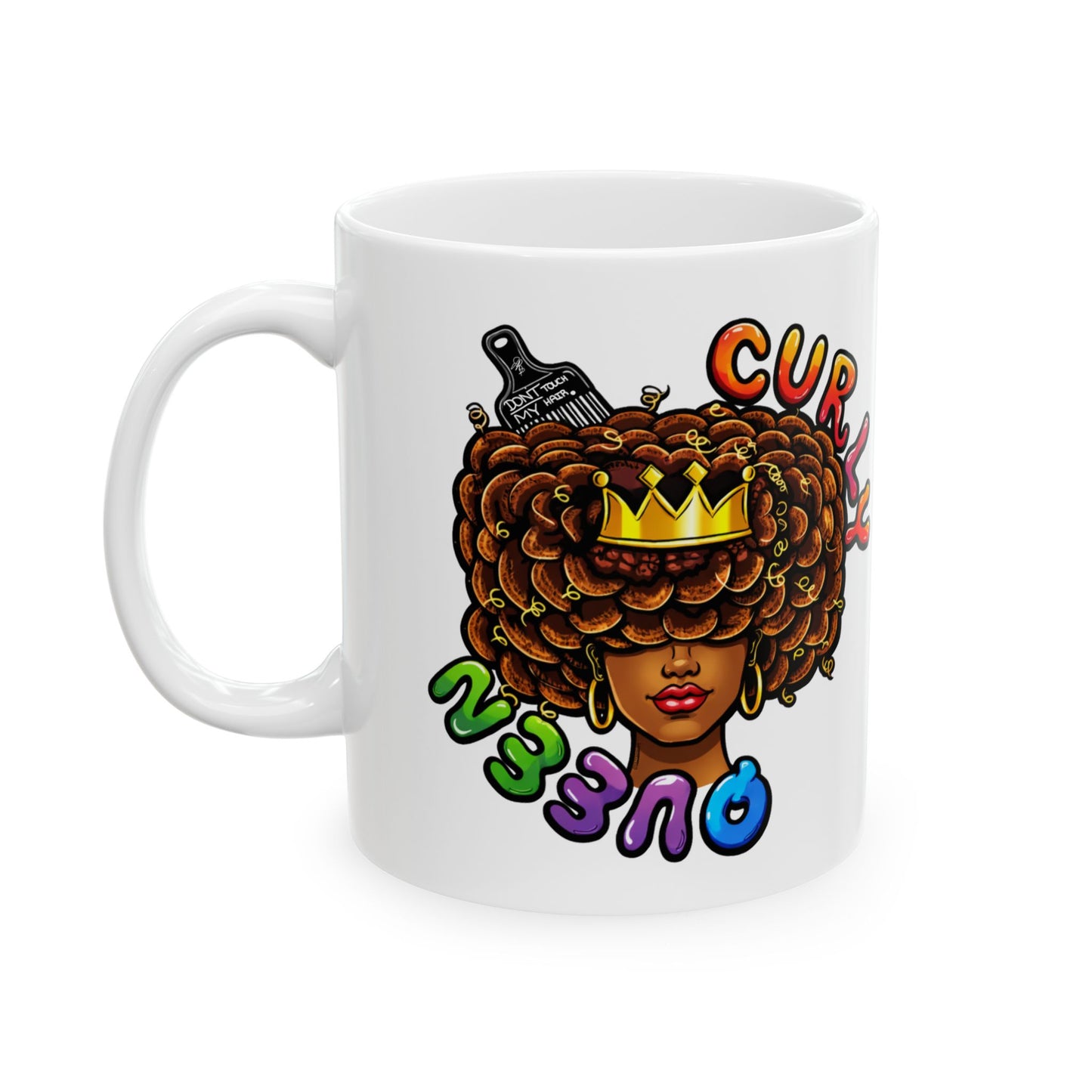 Curly Girl Ceramic Mug (11oz/15oz)